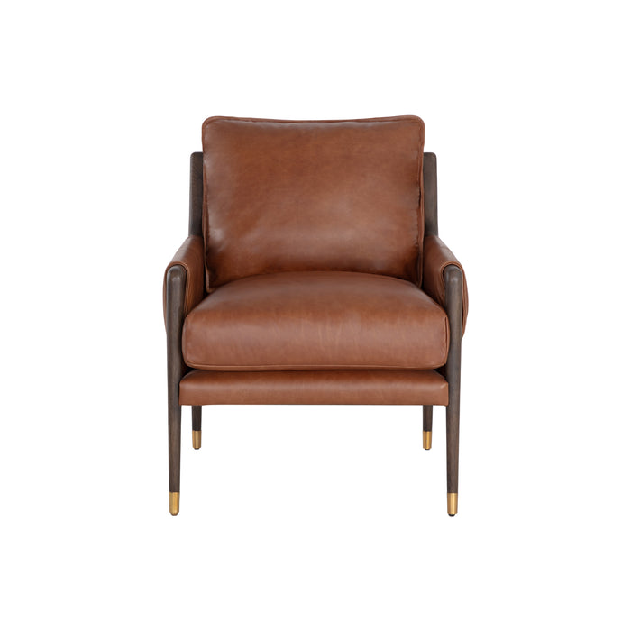 Sunpan Mauti Shalimar Tobacco Leather Armchair 