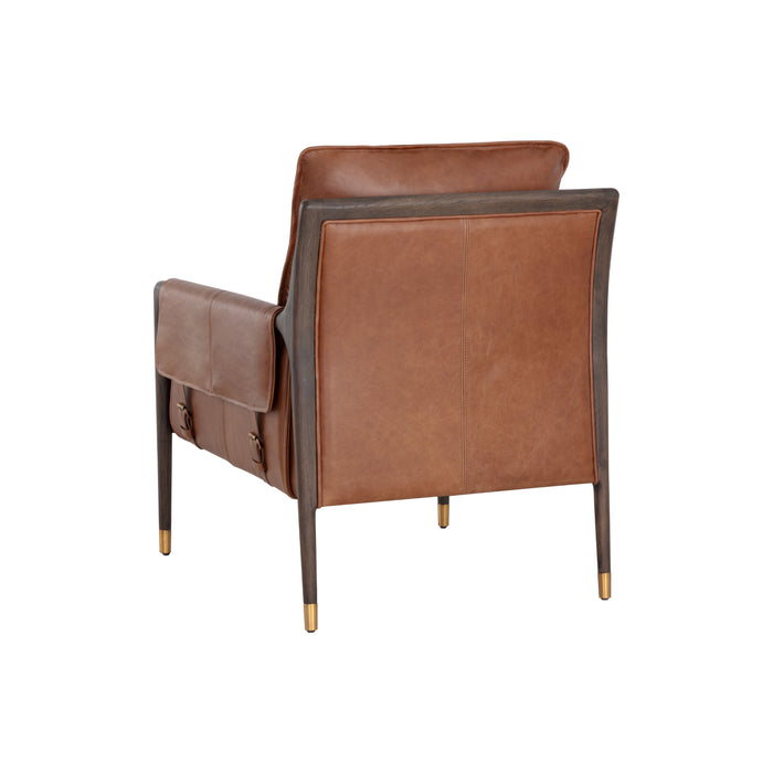 Sunpan Mauti Shalimar Tobacco Leather Armchair 