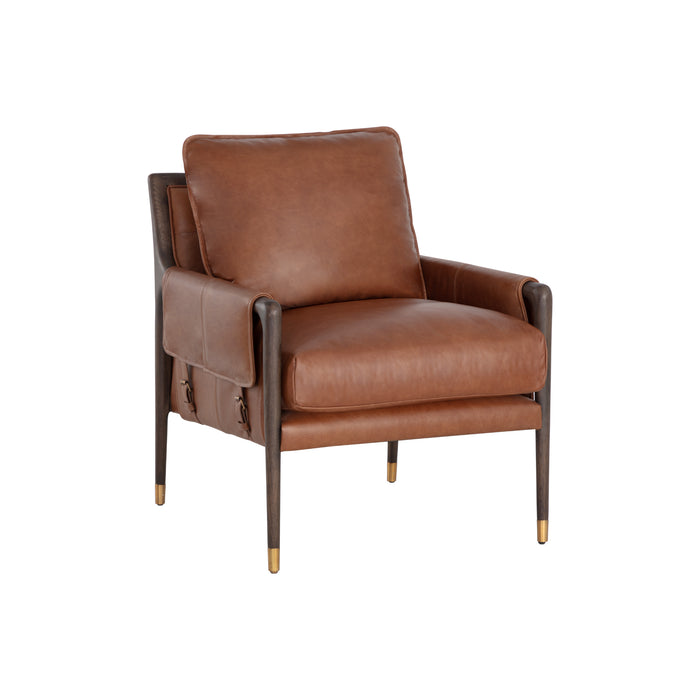 Sunpan Mauti Shalimar Tobacco Leather Armchair 