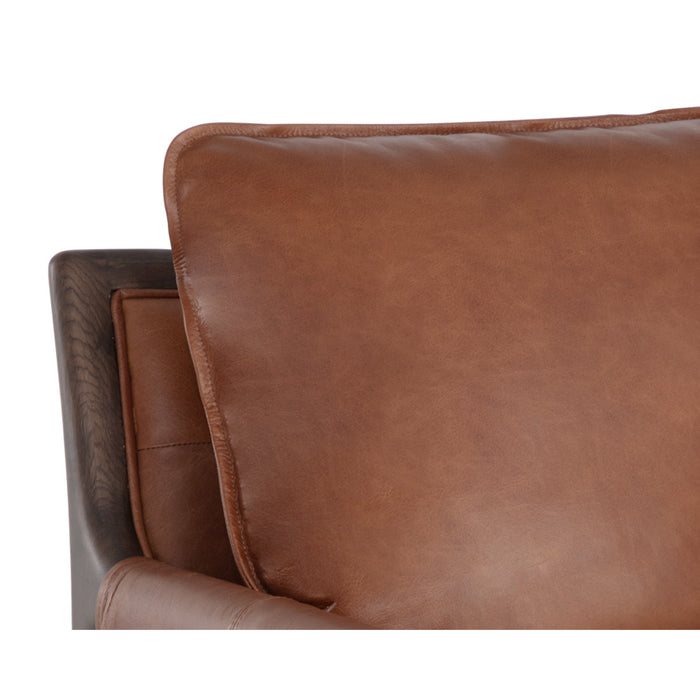 Sunpan Mauti Shalimar Tobacco Leather Armchair 