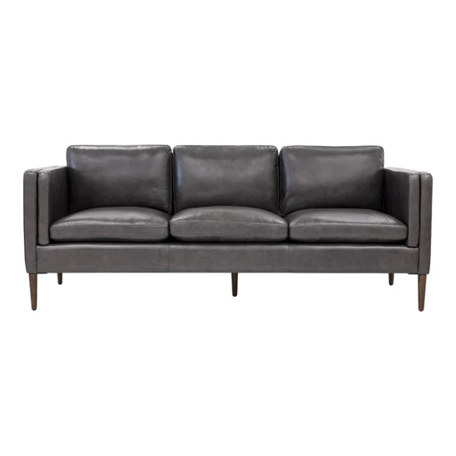 Sunpan Richmond Black Leather Sofa