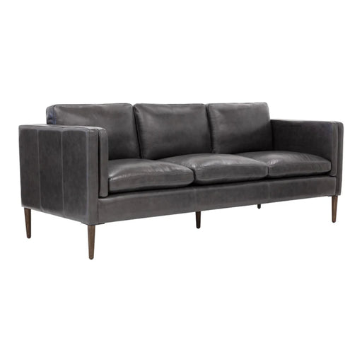 Sunpan Richmond Black Leather Sofa