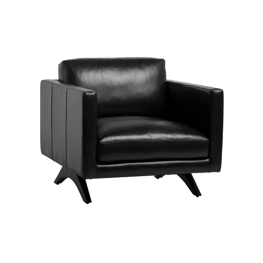 Sunpan Rogers Buffalo Leather Modern Armchair