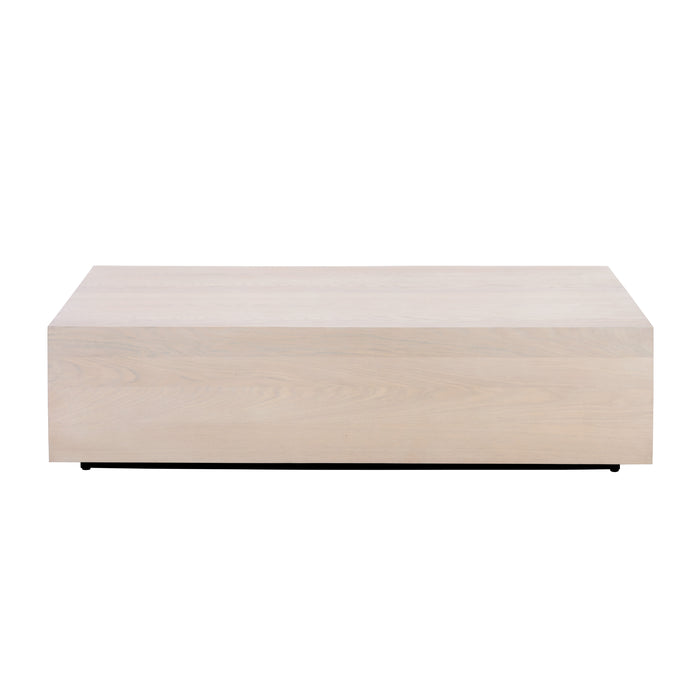 Sunpan Frezco Rectangular Light Oak Wood Coffee Table