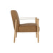 Sunpan Earl Brown Leather Modern Lounge Chair 