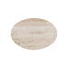 Sunpan Roshni Oval Cream Travertine Stone Side Table