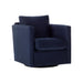 Sunpan Georgie Blue Fabric Modern Swivel Lounge Chair 