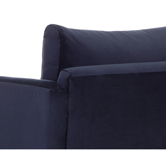 Sunpan Georgie Blue Fabric Modern Swivel Lounge Chair 