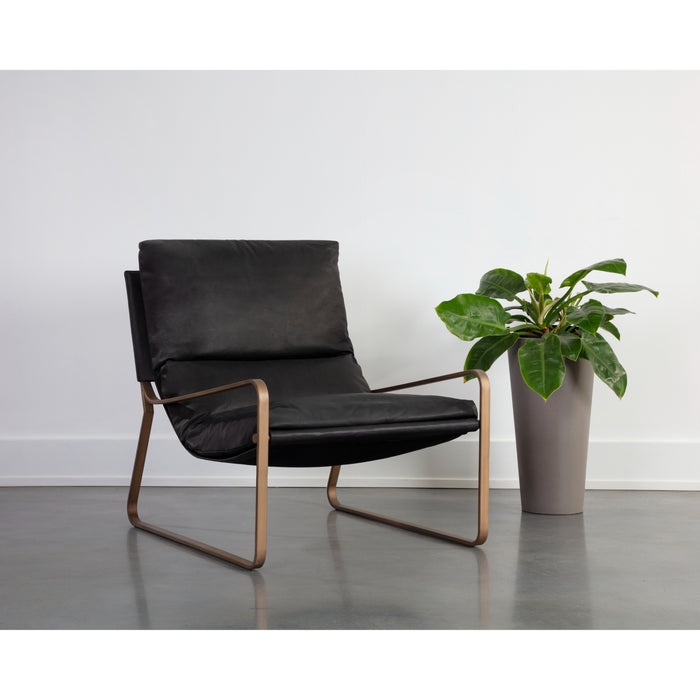 Sunpan Zancor Charcoal Black Lounge Chair