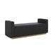 Sunpan Odette Ernst Silverstone Gold Metal Base Bench