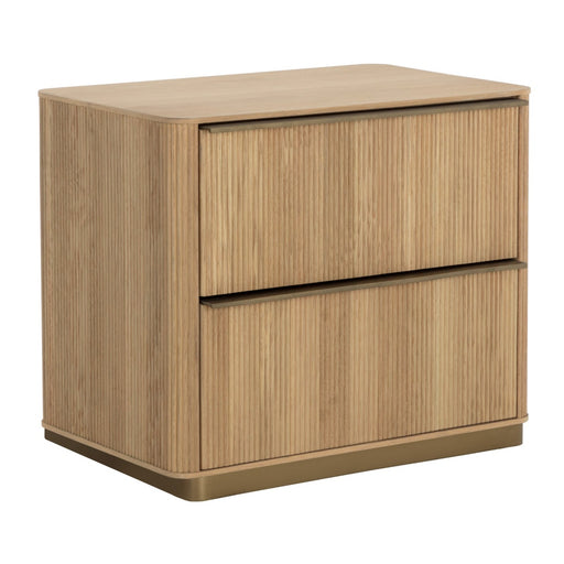 Sunpan Kalla Rectangular Solid Oak Wood Nightstand