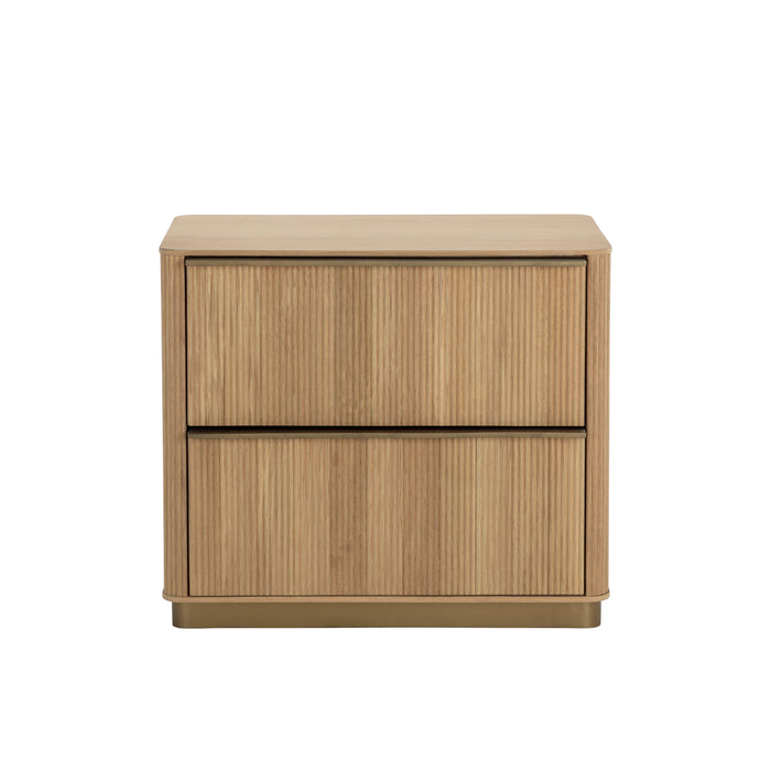 Sunpan Kalla Rectangular Solid Oak Wood Nightstand