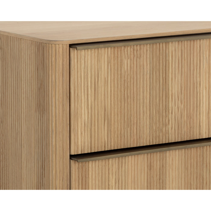 Sunpan Kalla Rectangular Solid Oak Wood Nightstand