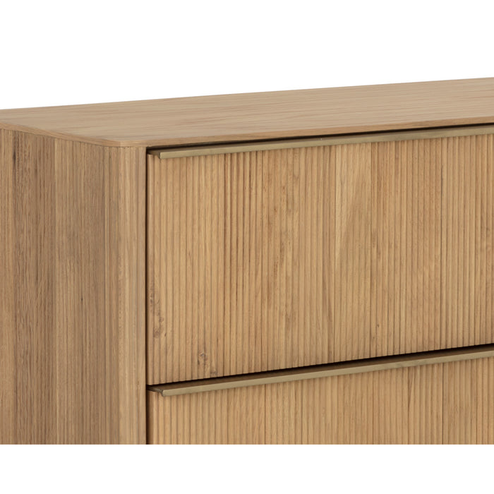 Sunpan Kalla Natural Solid Oak Wood Dresser