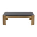 Sunpan Irvine Rectangular Black Tempered Glass Top Coffee Table