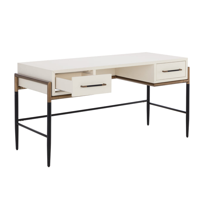 Sunpan Weldrick Dark Brown Acacia Wood Desk