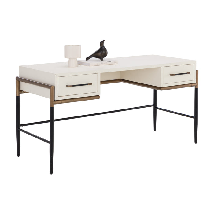 Sunpan Weldrick Dark Brown Acacia Wood Desk