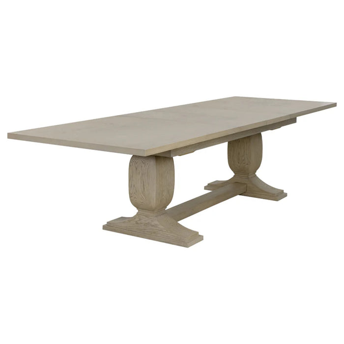 Sunpan Rhaenyra Grey Extension Dining Table Double Leaf