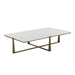 Sunpan Cowell Rectangular Marble Top Coffee Table