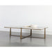 Sunpan Cowell Rectangular Marble Top Coffee Table