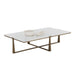 Sunpan Cowell Rectangular Marble Top Coffee Table