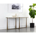 Sunpan Cowell White Marble Top Trestle Modern Console Table 