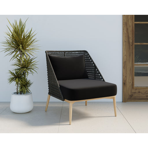 Sunpan Andria Fabric Mid Century Modern Lounge Chair