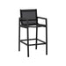 Sunpan Modern Merano Aluminum Black Barstool