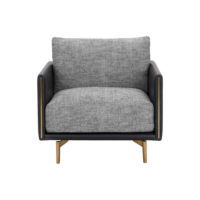 Sunpan Ashi Grey Fabric Mid Century Modern Armchair 