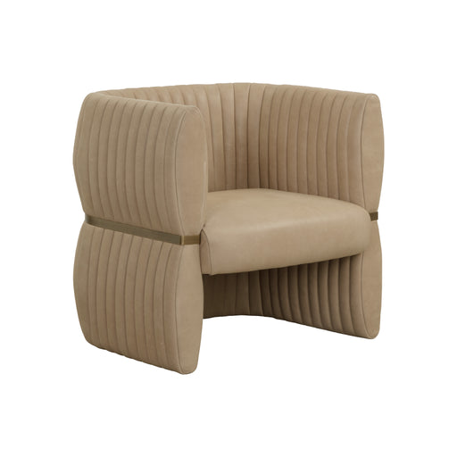 Sunpan Tryor Bovine Leather Modern Lounge Chair