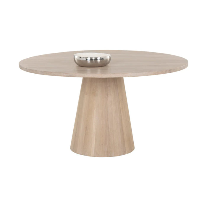 Sunpan Elina Round Light Wood Dining Table Set