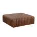 Sunpna Lewin Lucia Tobacco Bovine Leather Ottoman