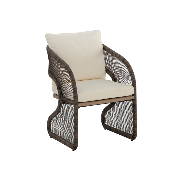 Sunpan Modern Toulon Outdoor Aluminum Dining Chair