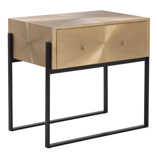 Sunpan Modena Large Gold Aluminum Nightstand 