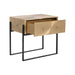 Sunpan Modena Large Gold Aluminum Nightstand 