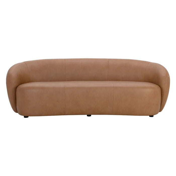 Sunpan Lorne Brown Leather Sofa 