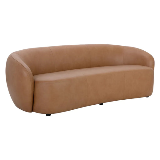 Sunpan Lorne Brown Leather Sofa 