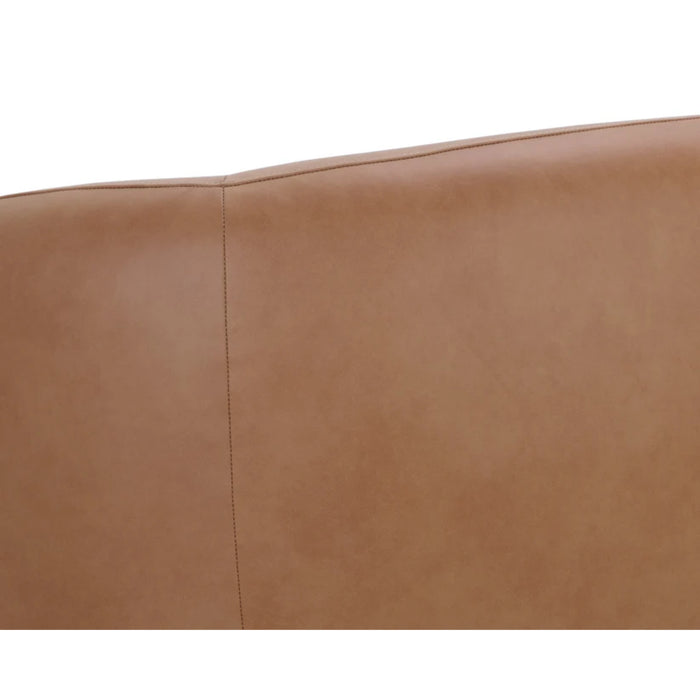 Sunpan Lorne Brown Leather Sofa 