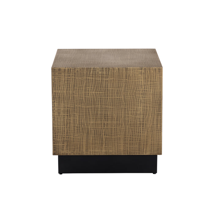 Sunpan Albans Square Gold Metal Side Table 