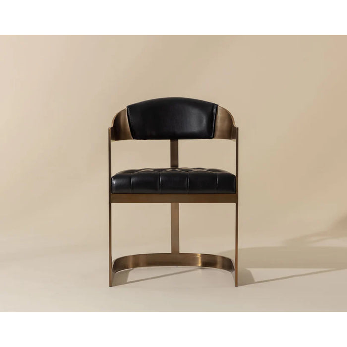 Sunpan Beaumont Dining Armchair - Antique Brass