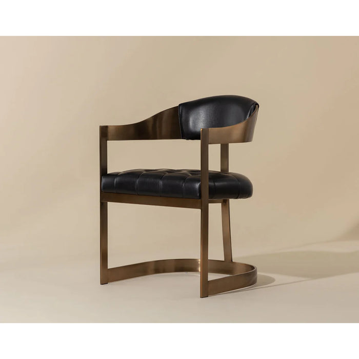 Sunpan Beaumont Dining Armchair - Antique Brass