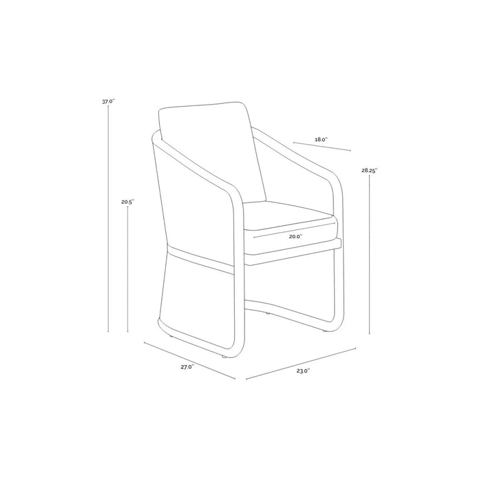 Sunpan Modern Allariz Fabric Dining Armchair