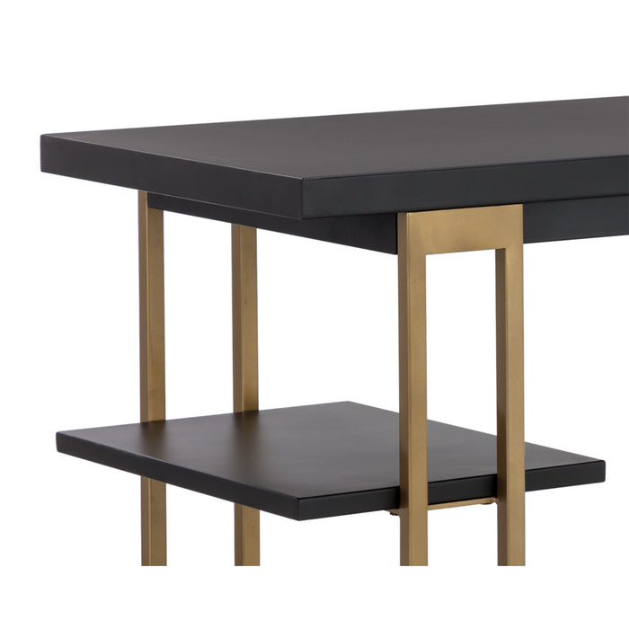 Sunpan Levigne Black Powder Coated Iron Desk 