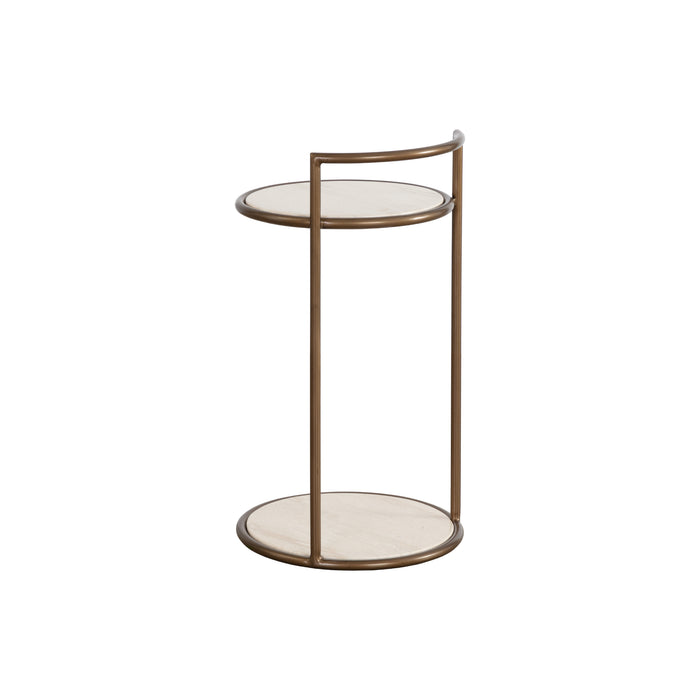 Sunpan Parga Indoor and Outdoor Round Concrete End Table