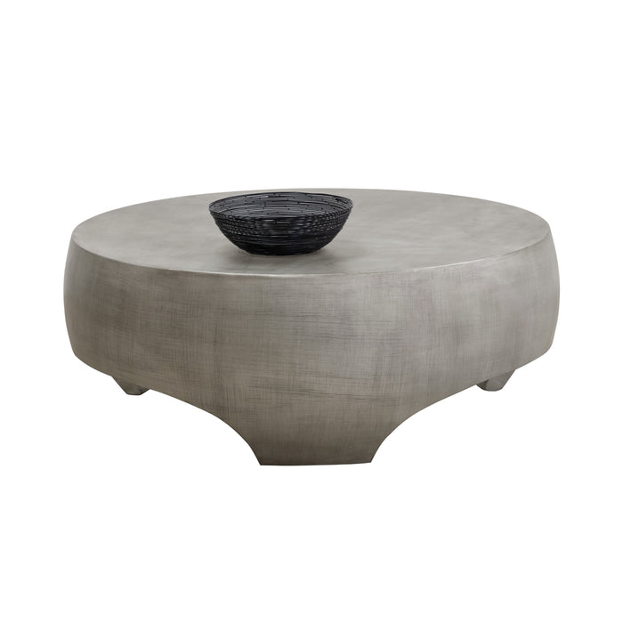 Sunpan Tarsus Indoor and Outdoor Round Concrete Coffee Table