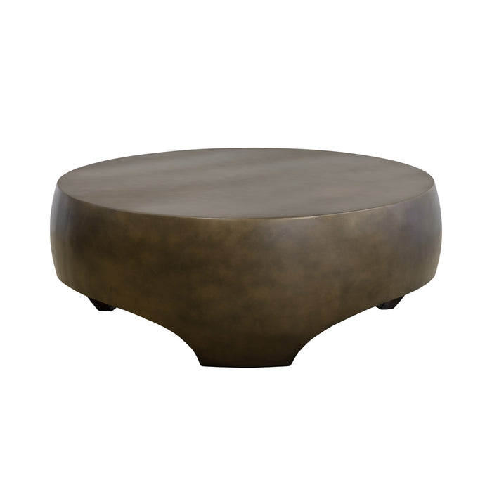 Sunpan Tarsus Indoor and Outdoor Round Concrete Coffee Table