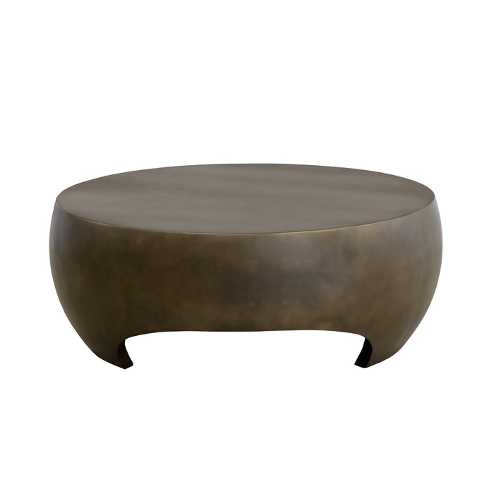 Sunpan Tarsus Indoor and Outdoor Round Concrete Coffee Table