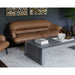 Sunpan Armani Brown Leather Sofa