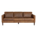 Sunpan Karmelo Brown Leather Sofa