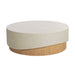 Sunpan Patras Indoor and Outdoor Round Cream Concrete Coffee Table 